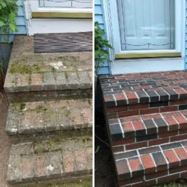 Before and after- House Washing